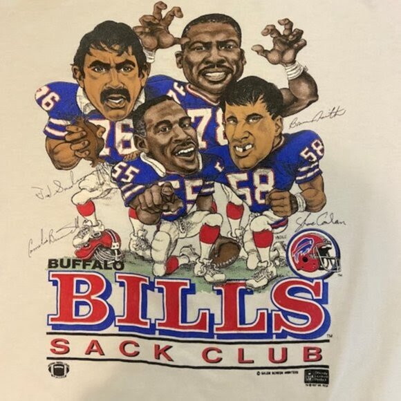 1987 sack club Buffalo Bills Characterer Shirt - Picture 1 of 2